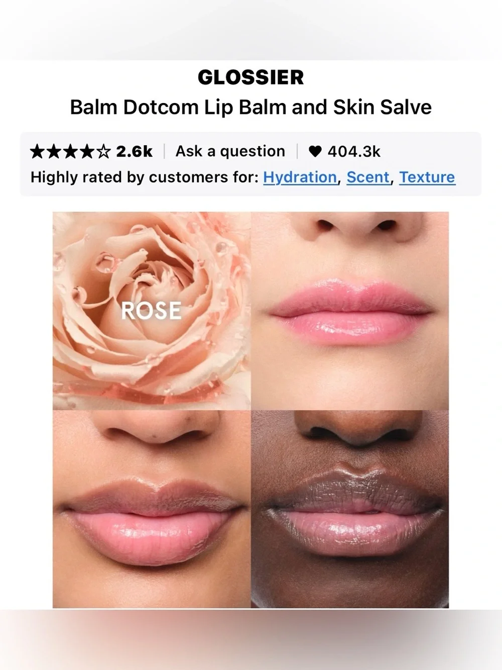 Glossier Rose Balm Dotcom Universal Salve - Light Pink